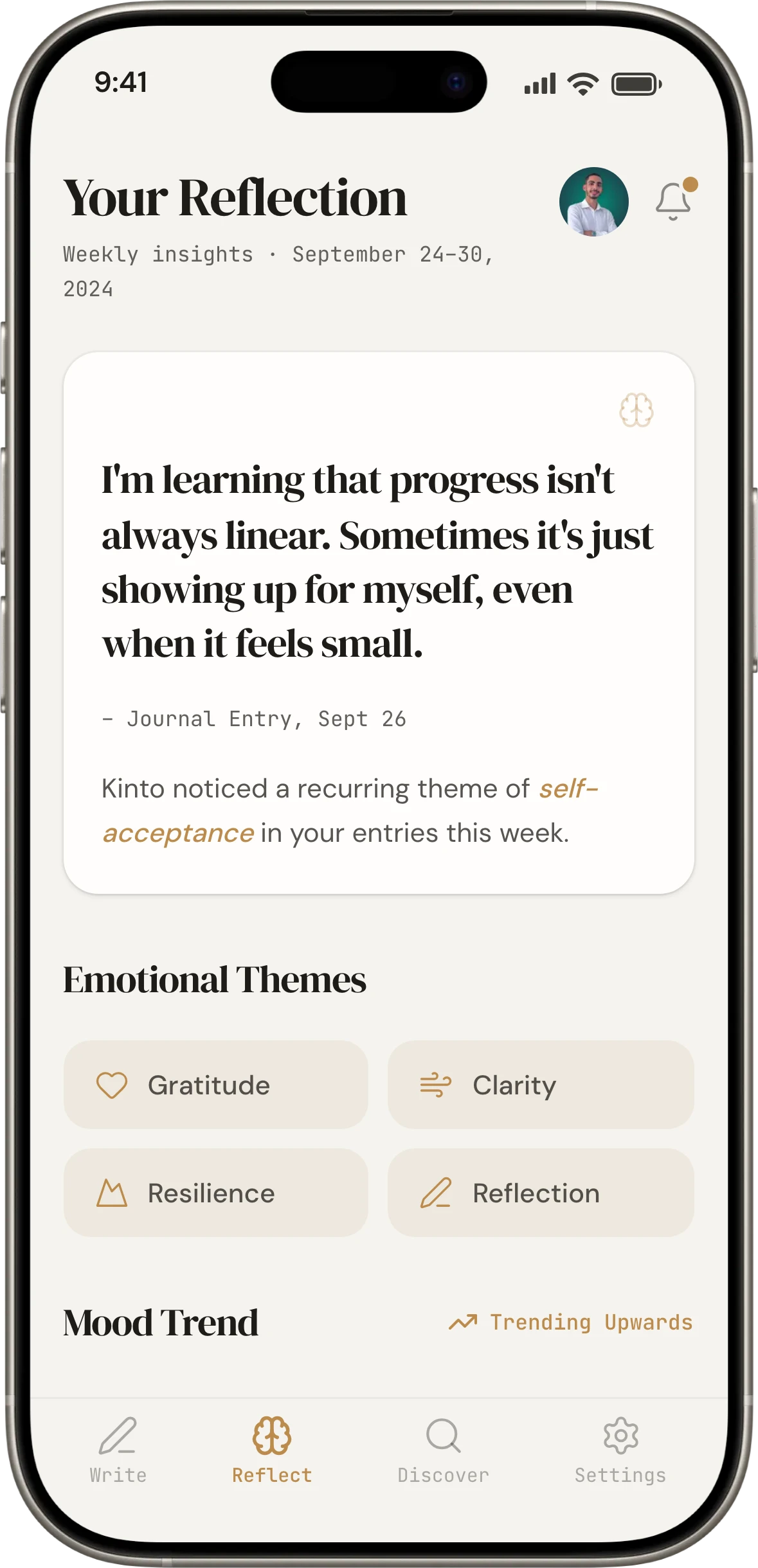 Kinto Reflect screen